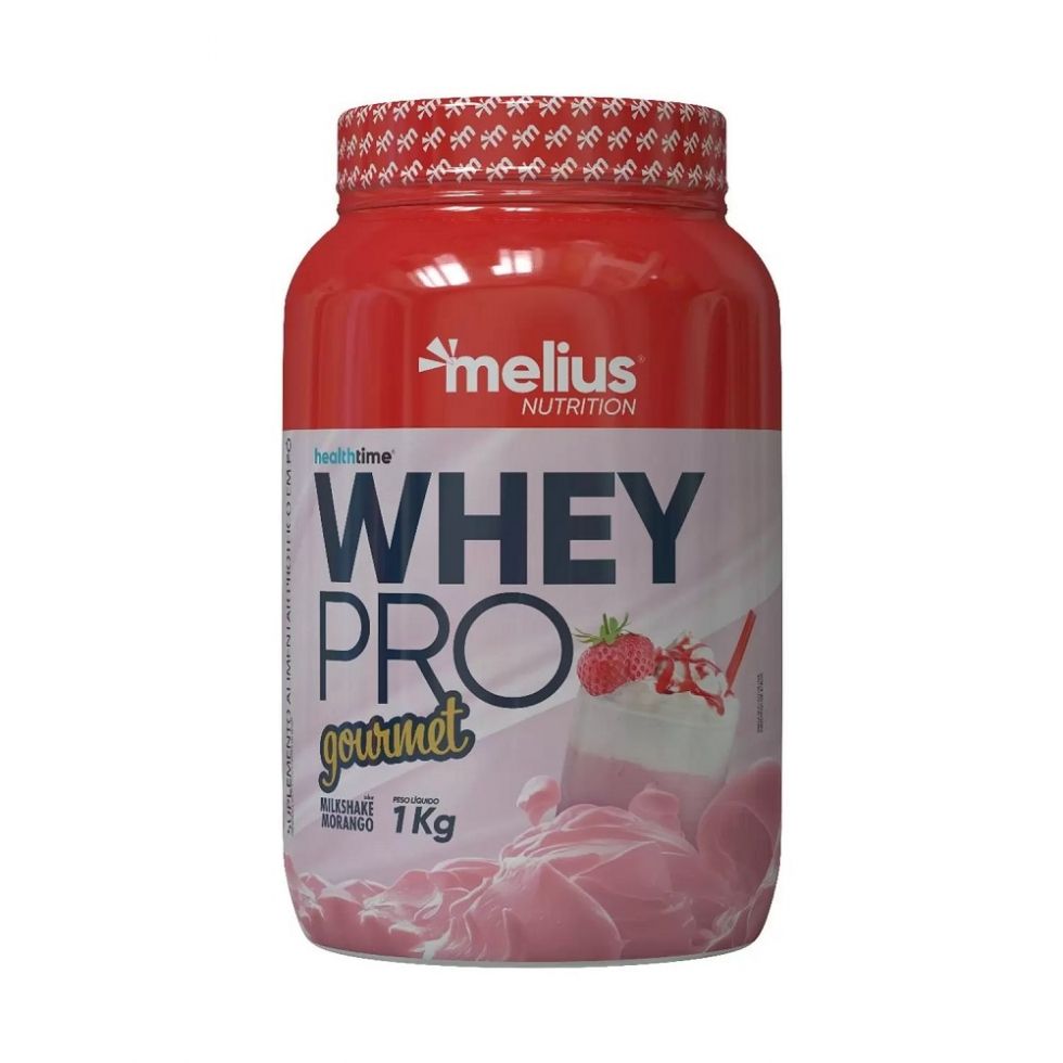 Whey Pro Gourmet (1kg) - Milkshake de Morango