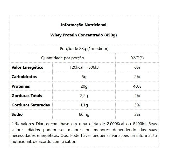Whey Protein Concentrado Pote (450g) - Coco