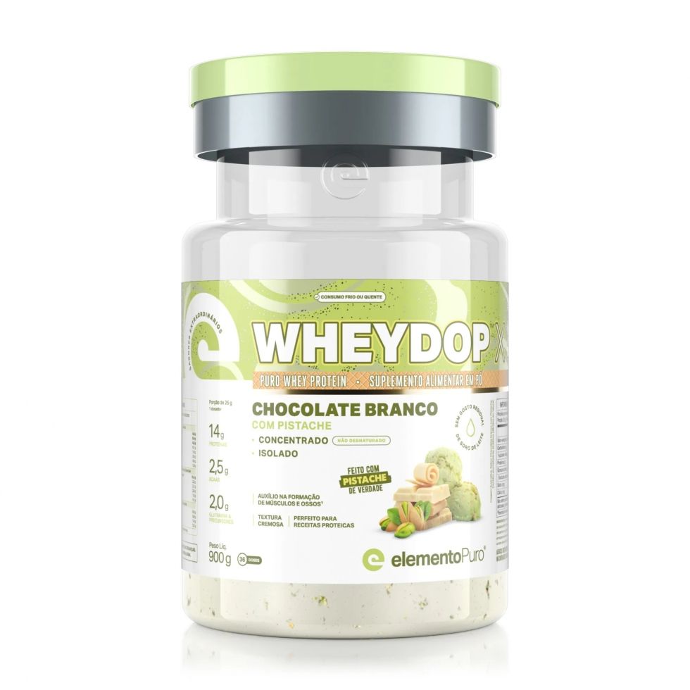WheyDop-X (900g) - Chocolate Branco c/ Pistache